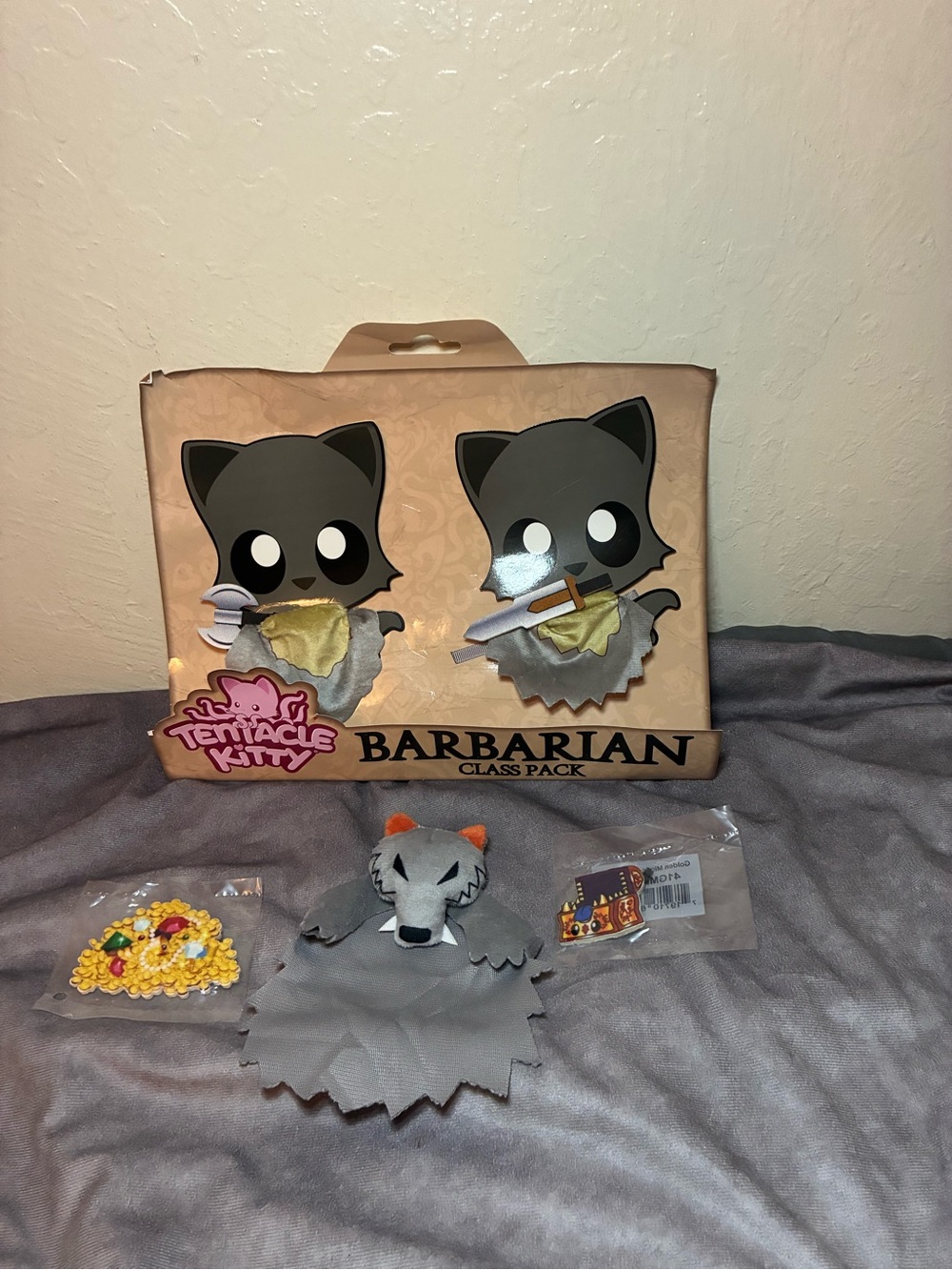 Barbarian Plush - Gray with Orange Accents